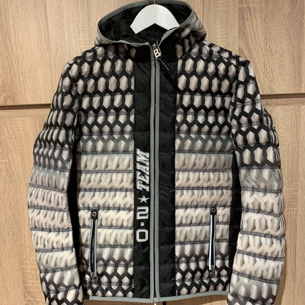 New Bogner puffer down black/white jacket Size US L/EU 50